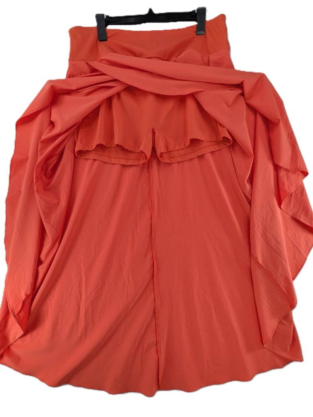 Halara Breezeful Midi Skirt Womens Sz XL Orange Stretch Skort Shorts Asymmetric - Picture 7 of 11